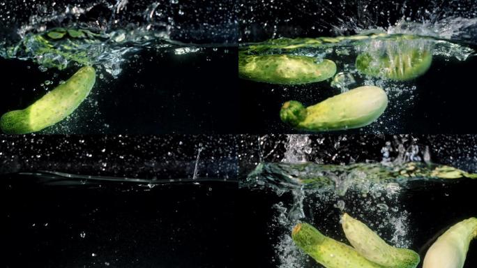 清洗蔬菜落水的蔬菜黄瓜