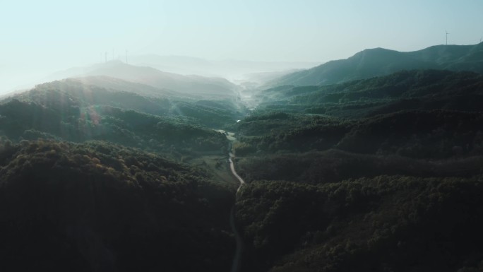 清晨4K群山航拍