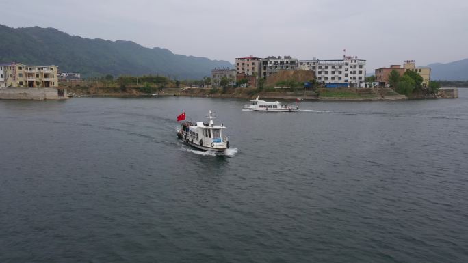 仙岛湖航拍旅游风景水库4k