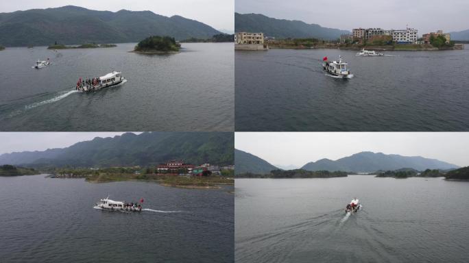仙岛湖航拍旅游风景水库4k