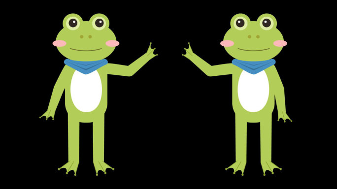 MG动画卡通青蛙讲解讲课动物解说员