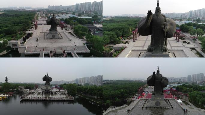 城市宣传片西安汉城湖航拍4k