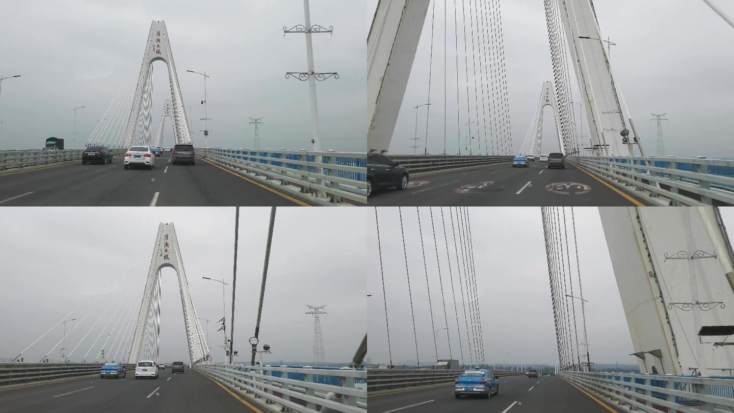 车辆行驶在海南文昌清澜大桥上4K