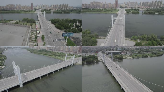 5.4K-航拍辽阳太子河中华大桥
