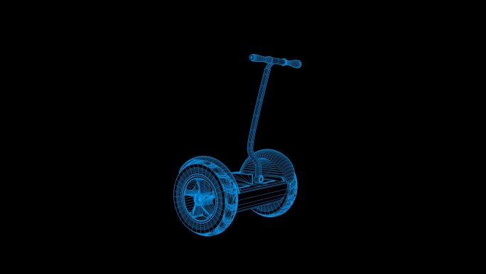 蓝色科技全息平衡车循环带通道
