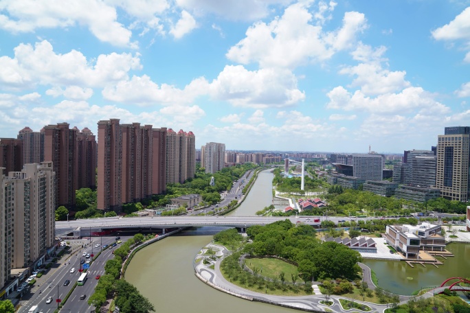 上海长宁普陀美丽城市风景线宜居苏州河畔