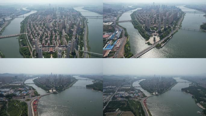 5.4K-大气航拍锦州市城市大景空镜