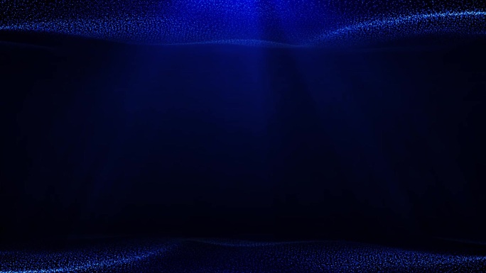蓝色科技粒子海洋波浪背景1