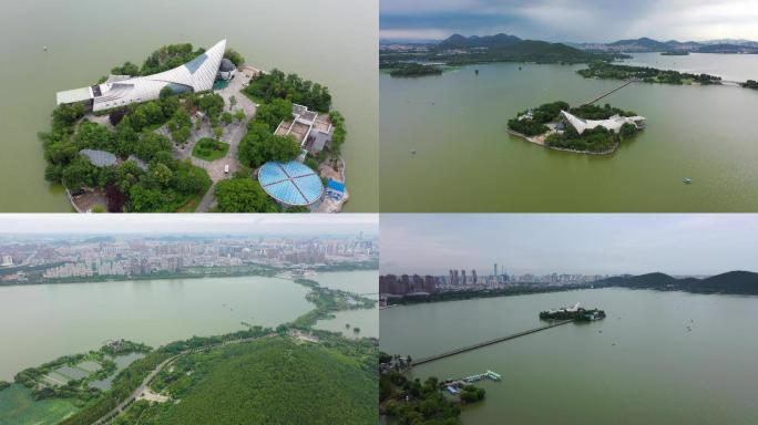 航拍徐州云龙湖风景区