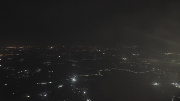 合集-飞机窗外夜景