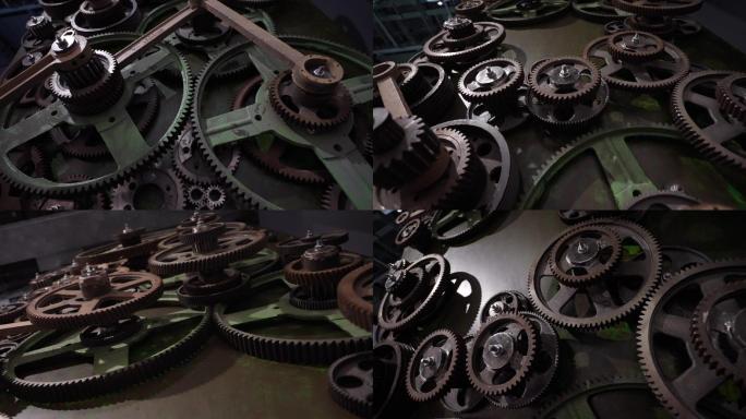 4K工业风-工厂齿轮机器齿轮