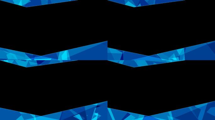 简约蓝色科技玻璃质感视频边框