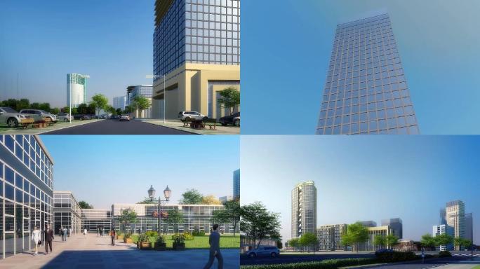 城市地产三维建筑生长动画