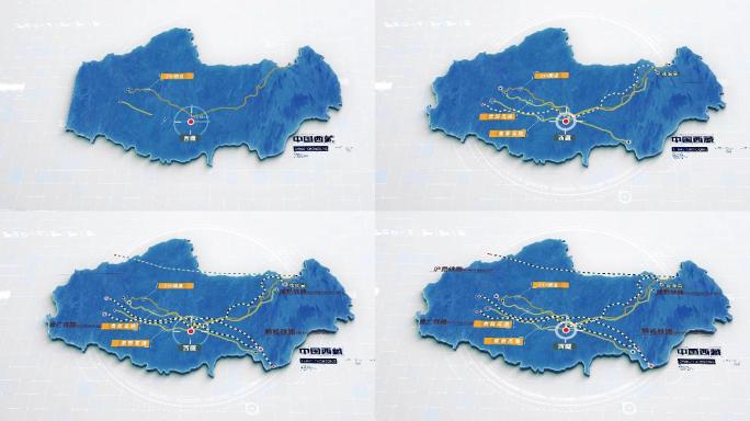 西藏地图简约地图科技地图国道铁路地图