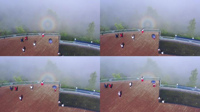 航拍平塘特大桥观景台佛光