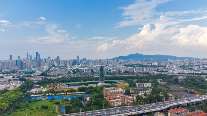 南京秦淮大报恩寺航拍延时