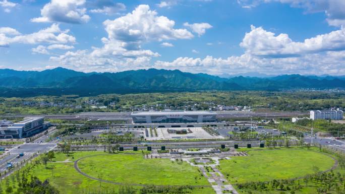 超美震撼安徽城市黄山北站延时摄影