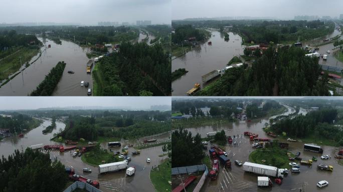 郑州暴雨华夏大道金柳南路21年7月21日