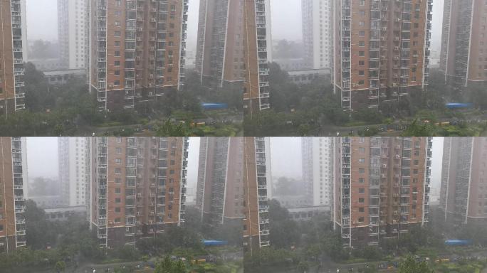 郑州大暴雨小区角度