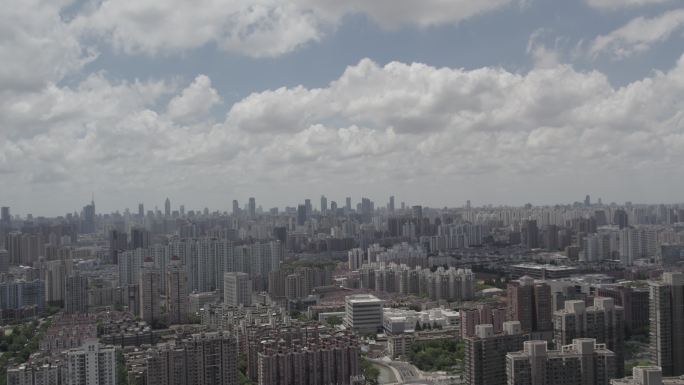 上海虹口区城市推进航拍