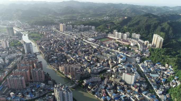 航拍三穗县城