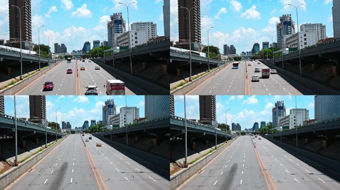 【1080P】立交桥下车辆通过