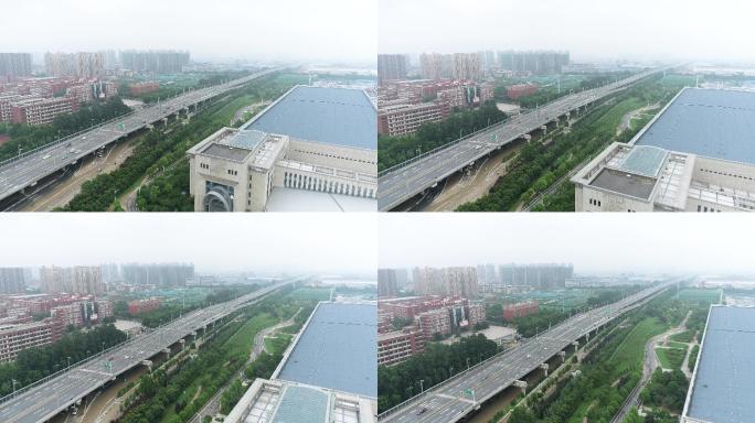 郑州暴雨过后南三环21年7月21日摄