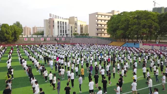 武当太极拳航拍学生高初中