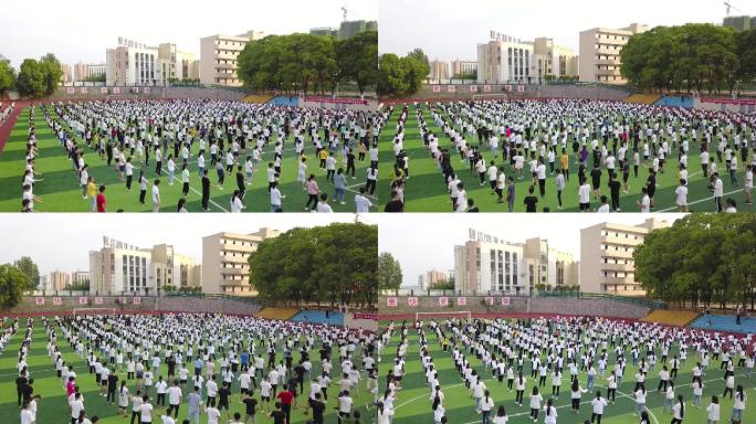 武当太极拳航拍学生高初中