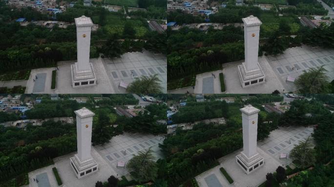 渭华起义纪念碑高空航拍