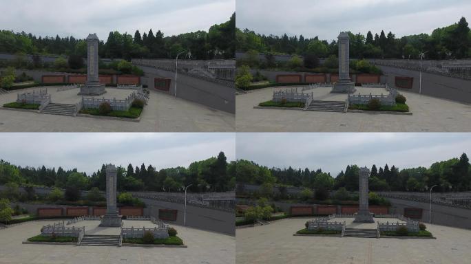 烈士纪念园纪念碑英雄烈士航拍丹江