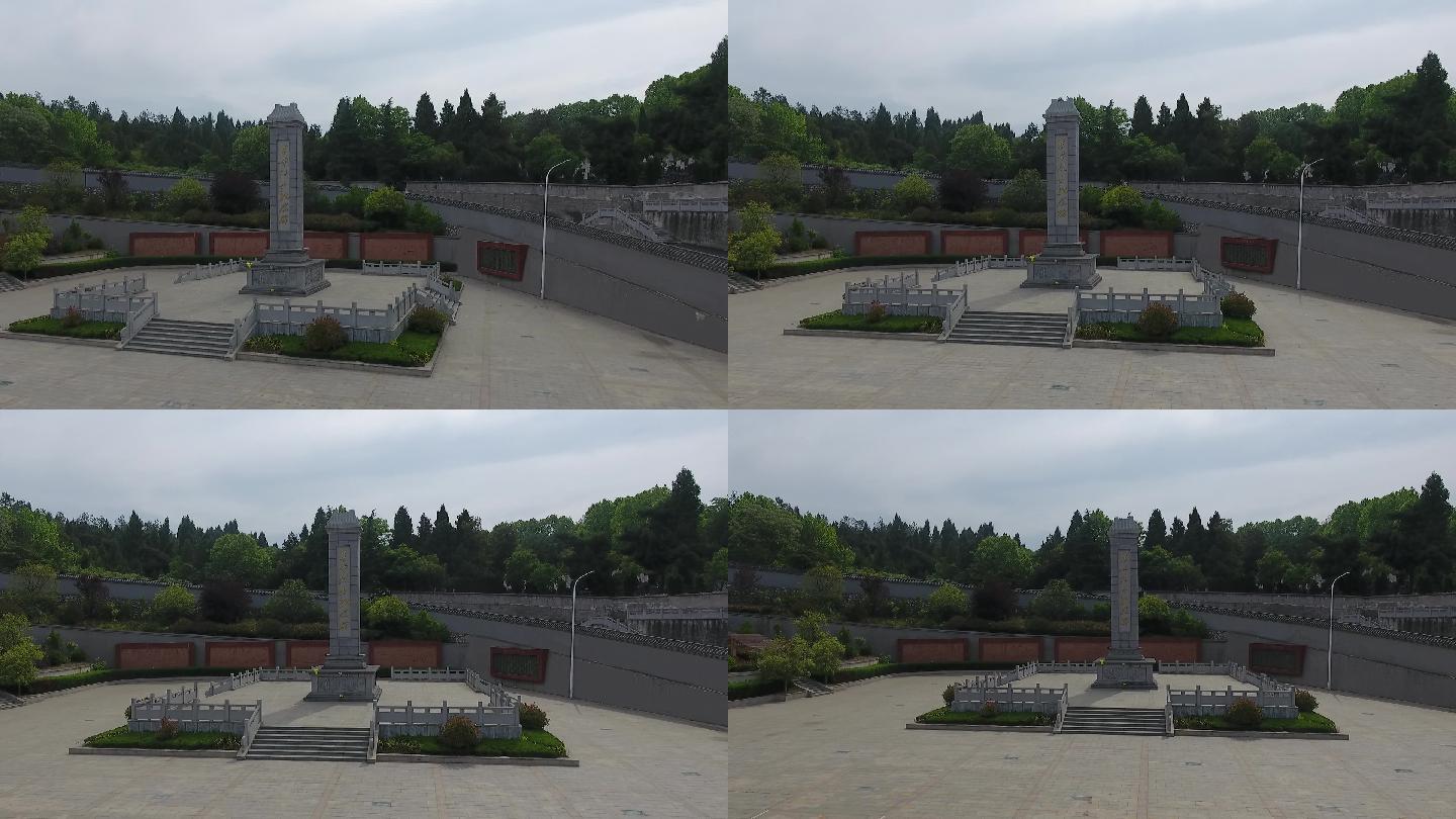 烈士纪念园纪念碑英雄烈士航拍丹江