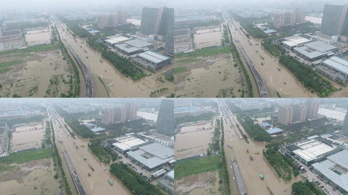 郑州暴雨积水商都大道21年7月21日摄
