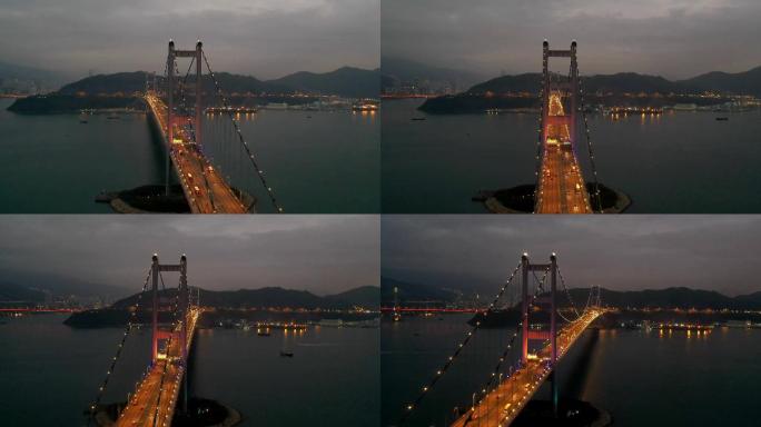 香港青马大桥远景日转夜DJI_003