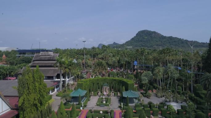 航拍泰国皇家园林风光剪辑