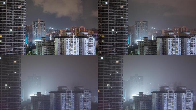 城市雷雨夜-延时