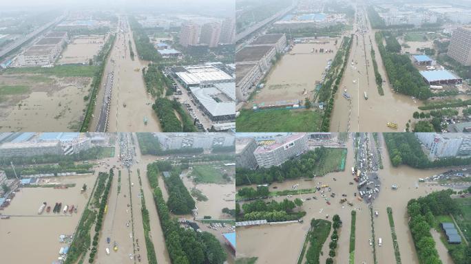 郑州特大暴雨道路积水21年7月21日摄