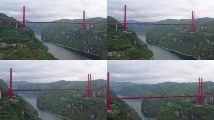 鸭池河大桥航拍全景