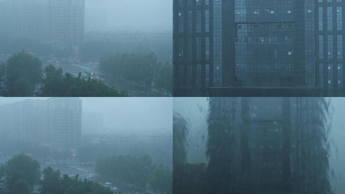都市下雨