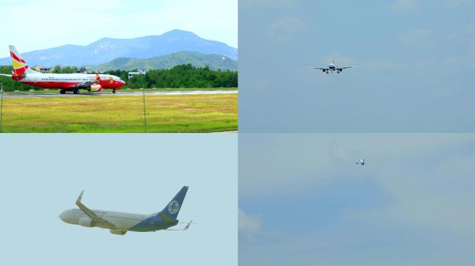 【4K】多家航空公司飞机起飞降落过程