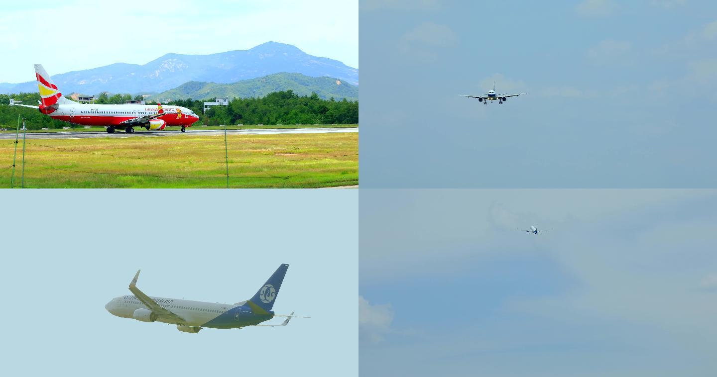 【4K】多家航空公司飞机起飞降落过程
