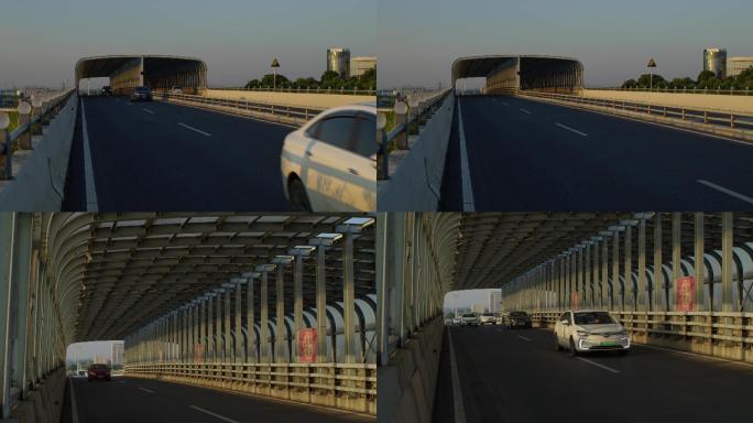 6K高架公路上的钢架拱桥一组02