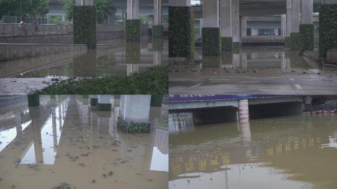 暴雨过后的地下隧道