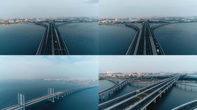 8K青岛【跨海大桥】视频素材