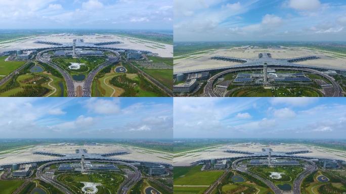 航拍青岛胶东国际机场正式通航