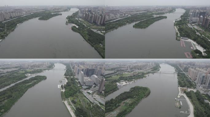 5.4K-沈阳浑河城市大气航拍空镜