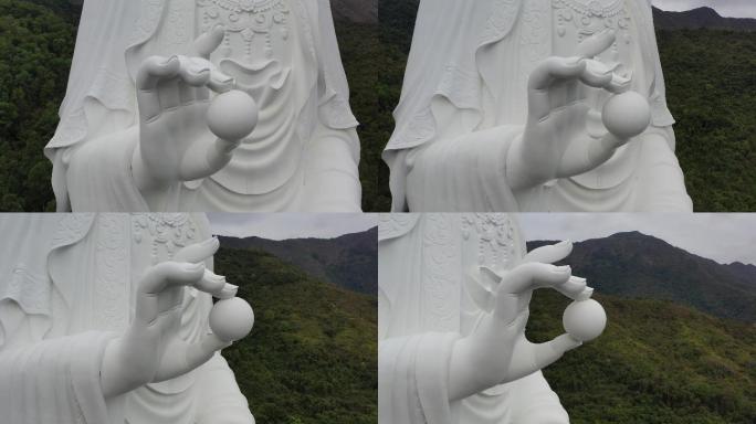 全球第二高观音像：香港慈山寺 手上佛珠