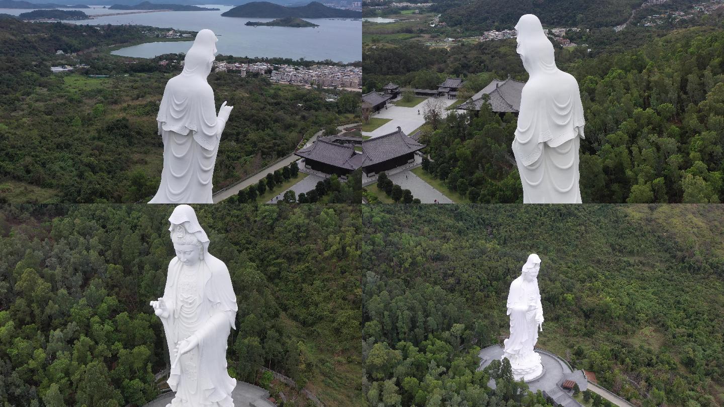 全球第二高观音像：香港慈山寺 中景 旋转