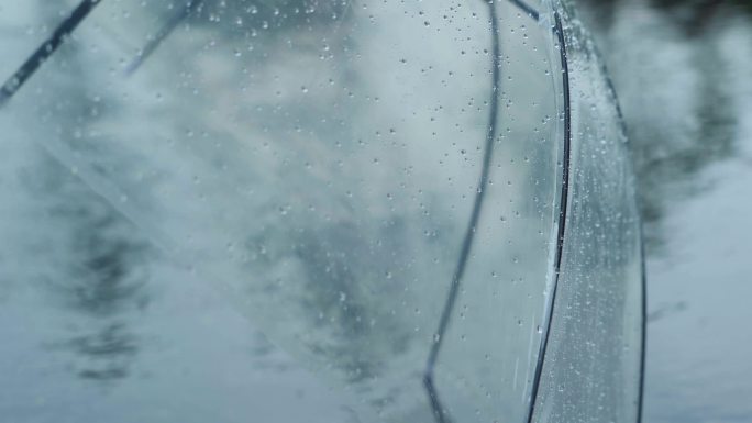 下雨意境雨伞雨滴江南小雨