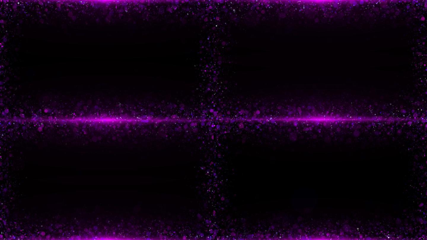 4K浪漫紫色粒子边框循环通道